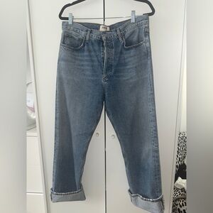 Agolde Women's Straight Blue Jeans